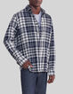 Surchemise REGULAR marine motif carreaux Homme-5