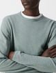 Men&rsquo;s horizon slub knit sweater with rolled edges-4