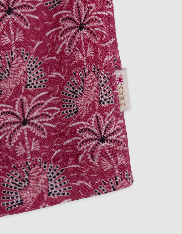 Roze jurk palmprint babymeisjes-4