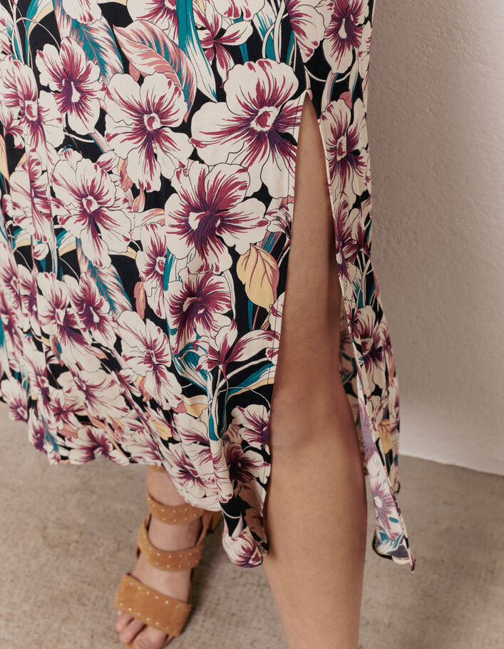 Women’s tropical floral print Ecovero® viscose dress - IKKS