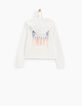 Cardigan blanc cassé avec 87 iridescent fille-4