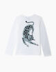 Cremeweißes Mädchenshirt Wild Cat/Leopard-3