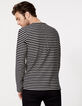 Tee-shirt marinière noir rayé blanc cassé Homme-4