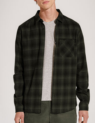 Camisa REGULAR caqui cuadros Hombre - IKKS