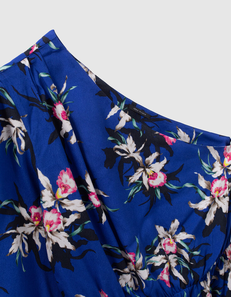 Asymmetrische jurk LENZING™ ECOVERO™ paradijsbloemen Dames-7