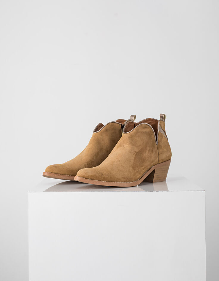 Botas cúrcuma y doradas de ante I.Code-5