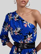 Asymmetrische jurk LENZING™ ECOVERO™ paradijsbloemen Dames-4