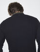 Men's black V-neck sweater-5