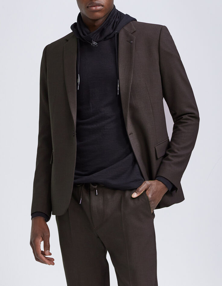 Men’s dark chocolate suit jacket-3