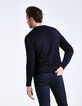 Pull marine à col rond Homme-3