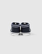 Baskets navy et gris à blasons bébé garçon -3