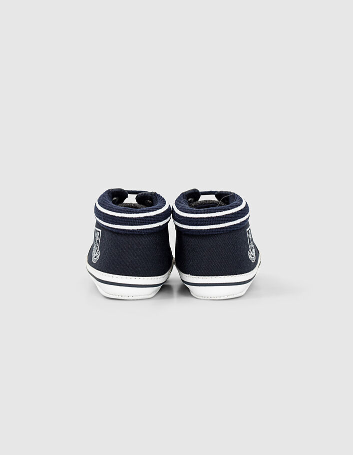 Sneakers navy en grijs met emblemen babyjongens  - IKKS