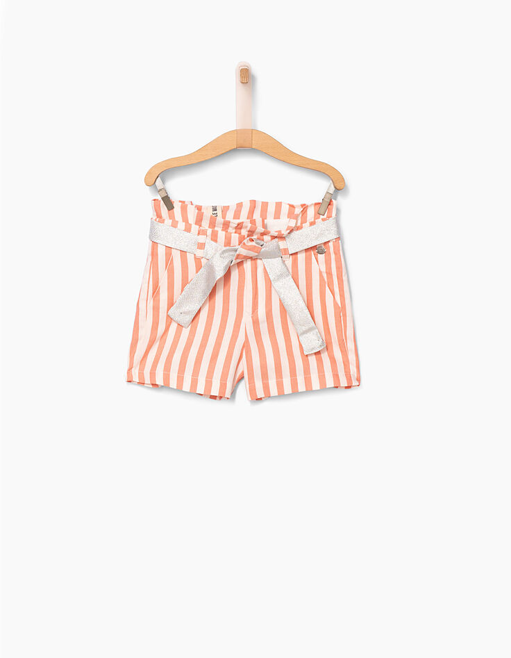 Short pêche à rayures fille-3 Short pêche à rayures fille-3