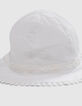 Sombrero blanco roto tira encaje bebé niña-3