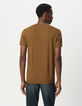 Camiseta manga corta ocre algod&oacute;n modal hombre-3