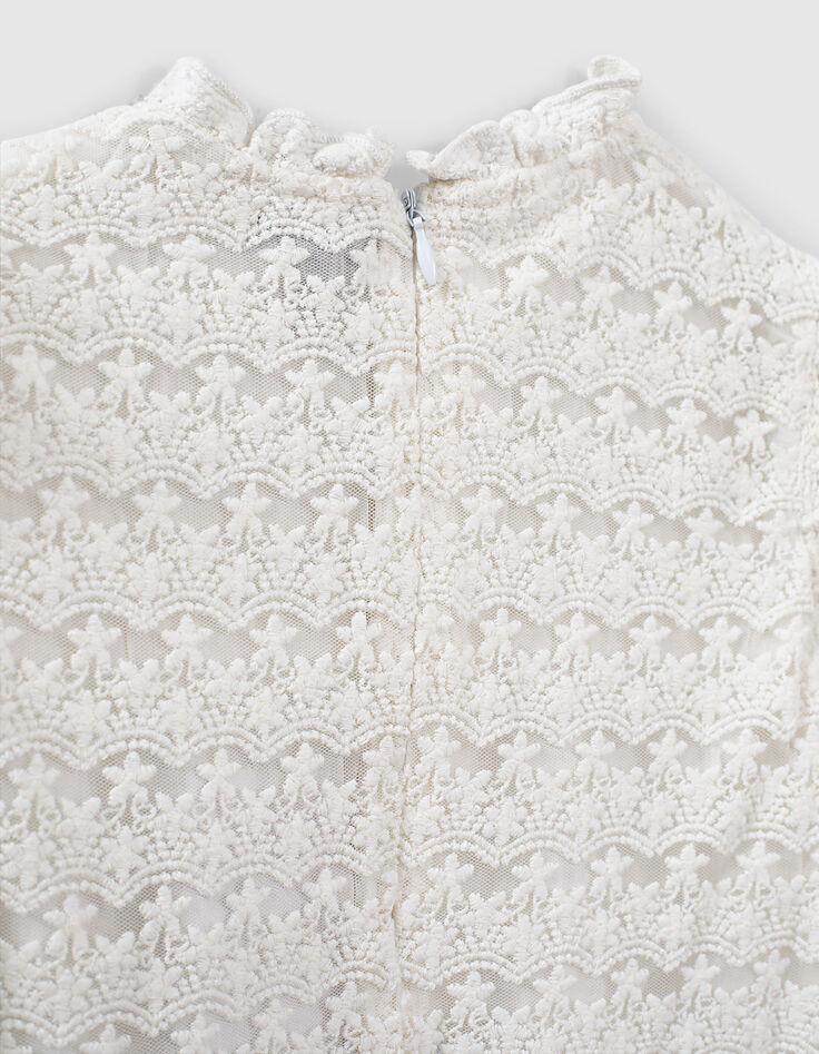 Ivoor blouse in kant sterren meisjes  -6