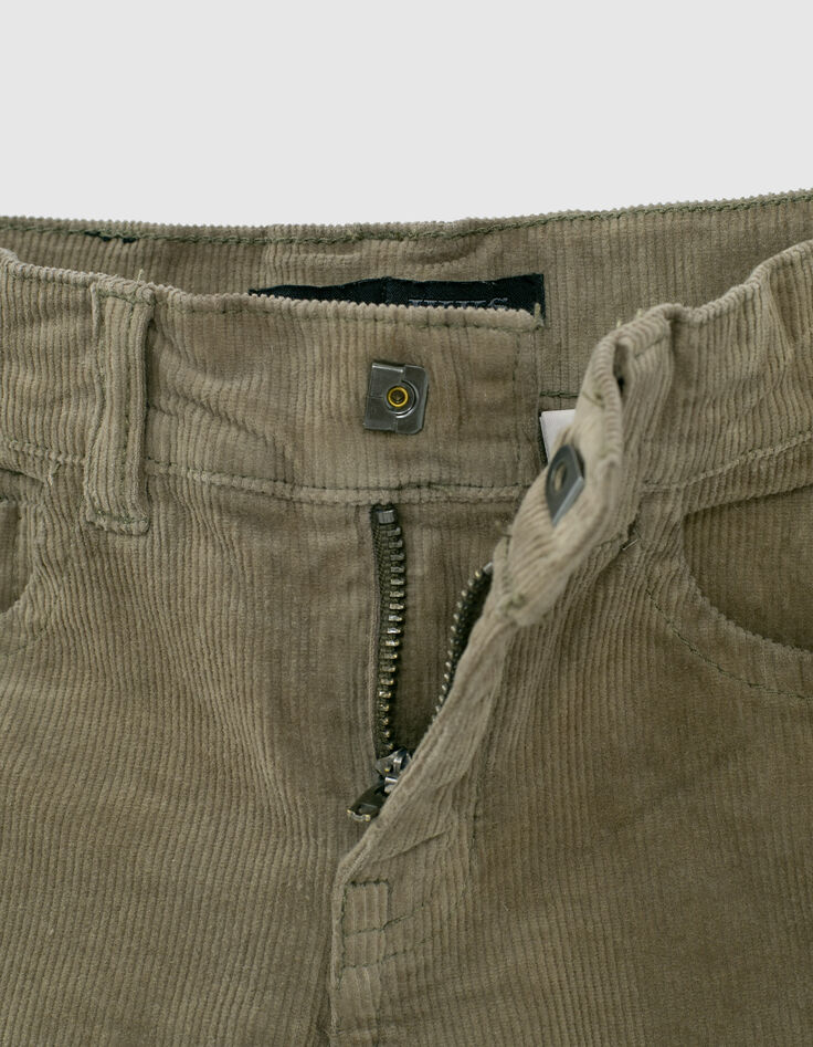 Pantalon slim kaki velours garçon -2 Pantalon slim kaki velours garçon -2