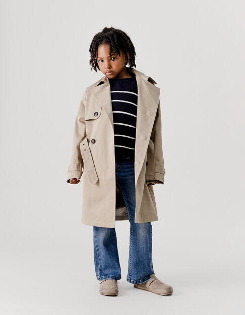 Unisex beige Gender Free trench coat - IKKS