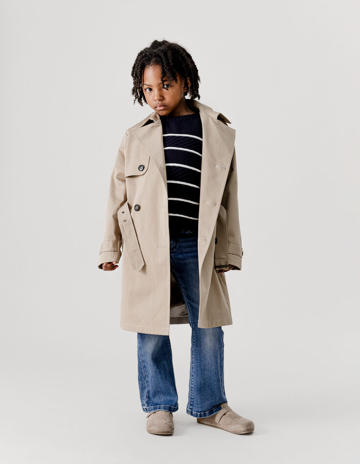 Unisex beige Gender Free trench coat-1