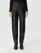 Jean bootcut noir enduit taille haute Femme-2