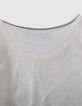 Tee-shirt &eacute;cru visuel sir&egrave;ne navy et or fille-5