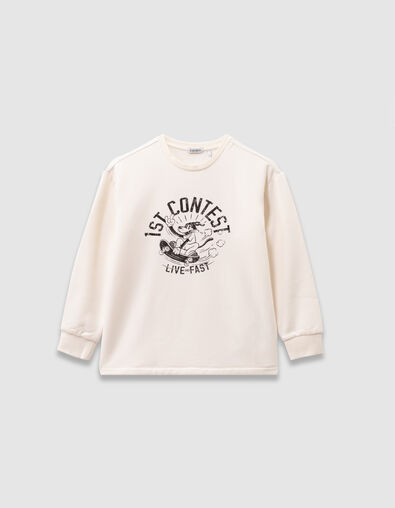Camiseta blanca mensaje skater niño - IKKS