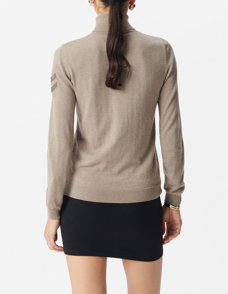 Sesamstrick-Pullover mit Fischgr&auml;tenmuster f&uuml;r Damen-3
