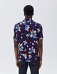 Men’s burgundy XL flower print REGULAR shirt-3