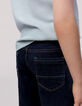 Boys’ upcycled raw denim Bermuda shorts, zipped pockets-2