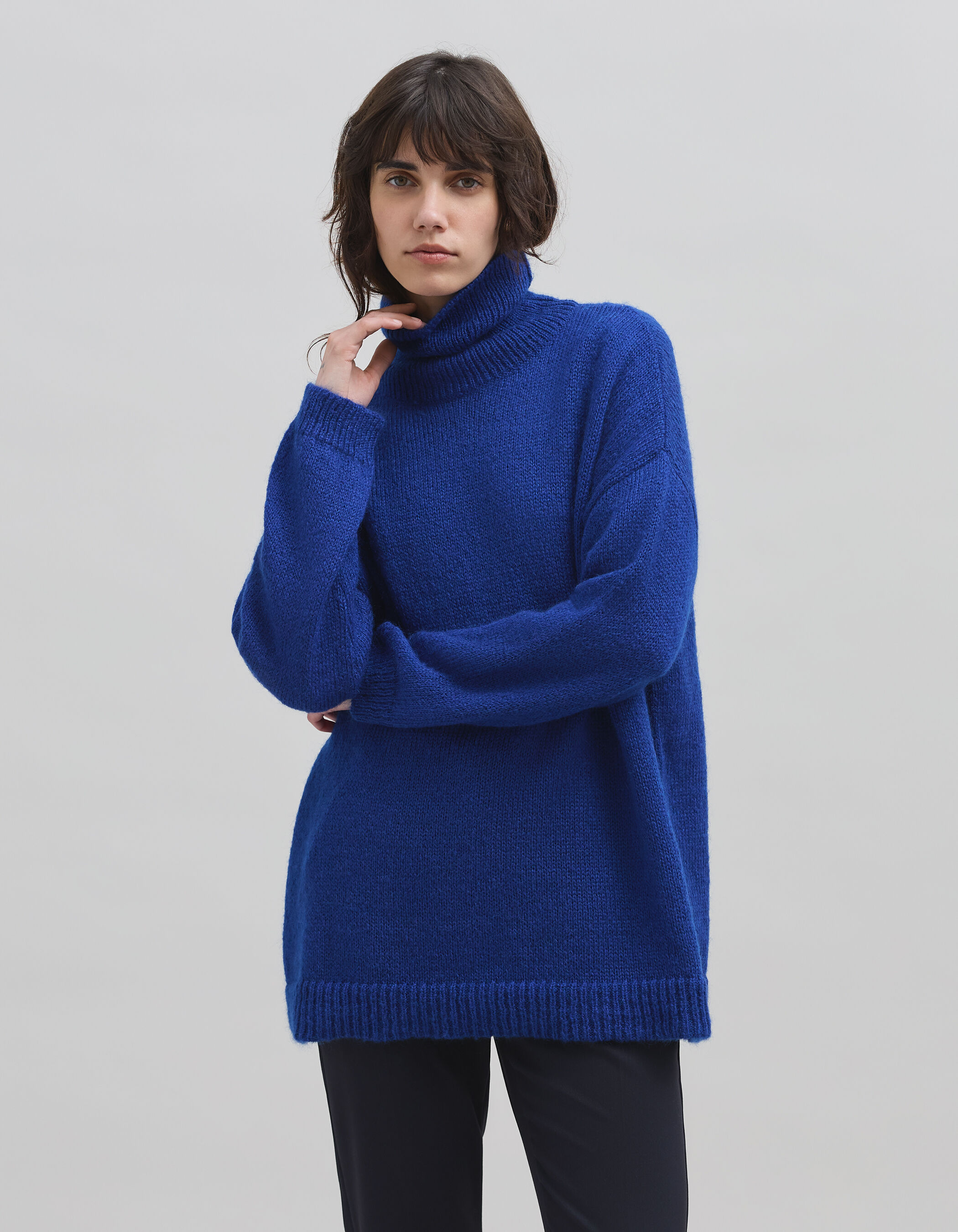 Royal blue turtleneck womens sale