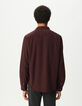 Chemise regular prune coton bio velours milleraies Homme-4
