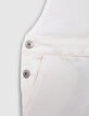 Girls' off-white upcycled denim dungarees-4
