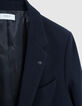Men’s navy textured knit jacket-4