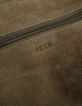 Sac Hobo kaki velours souple Femme-8