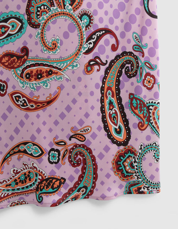 Women’s marshmallow recycled dress with XL paisley print-5