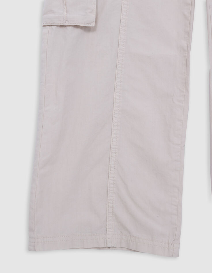 Girl's BATTLE upcycled beige parachute pants-4 Girl's BATTLE upcycled beige parachute pants-4