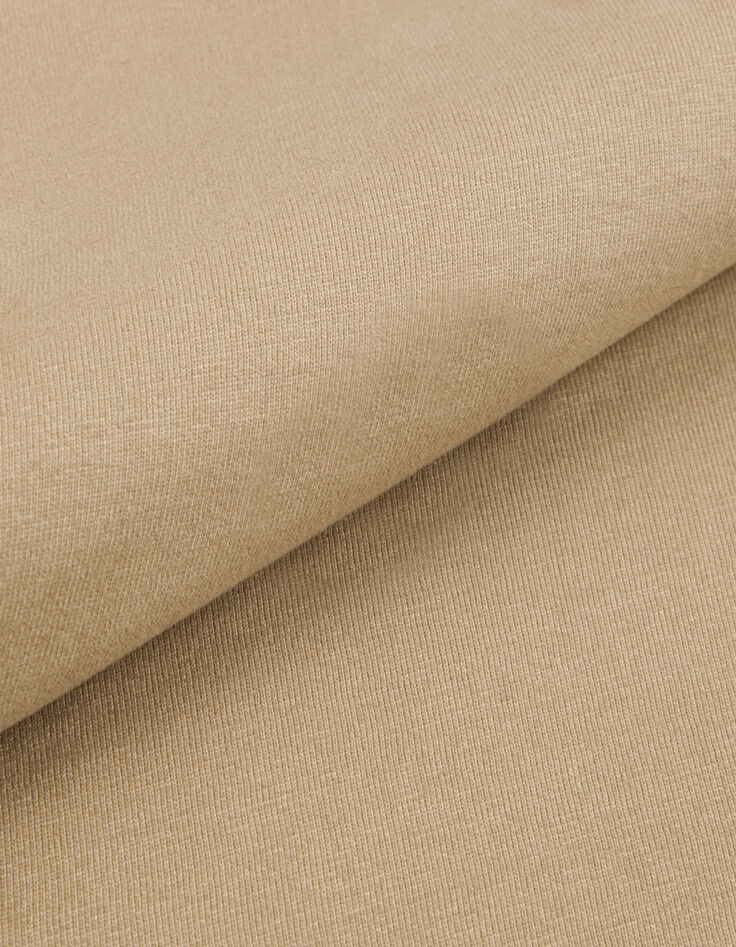 T-shirt col rond beige coton bio Homme-6