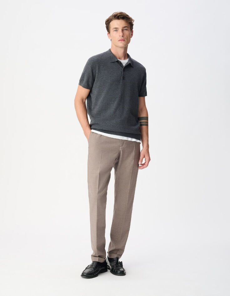 Pantalon de costume beige chin&eacute; TRAVEL SUIT Homme-1