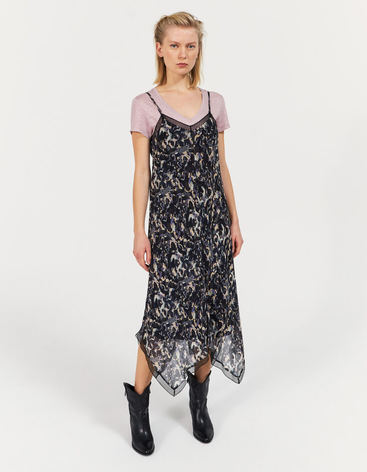 Women’s camouflage motif short sleeve dress-1