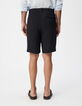 Bermudashorts schwarzer Plisseestoff Herren-3