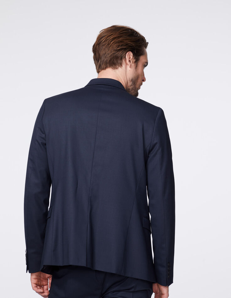 Veste de costume bleu foncé en twill Homme-5
