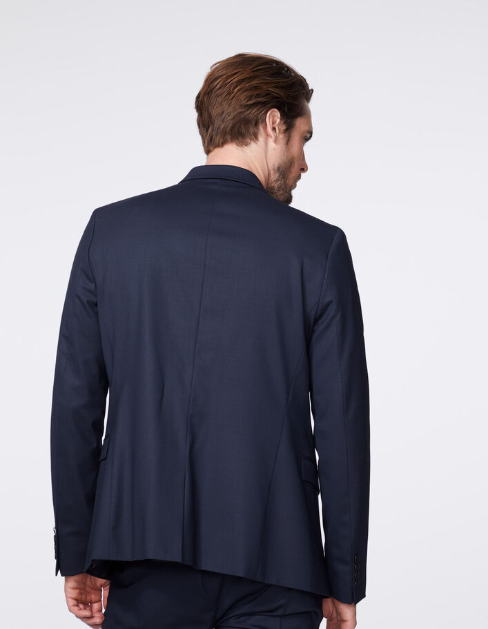 Men’s dark blue twill suit jacket - IKKS