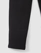 Boys&rsquo; black sweatshirt fabric joggers with print on back-4