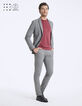 Graue Herrenanzughose mit Glencheck-Karomuster Travel Suit-1