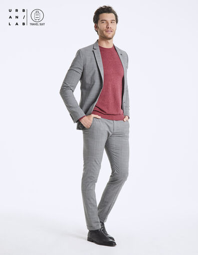 Graue Herrenanzughose mit Glencheck-Karomuster Travel Suit - IKKS