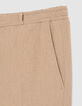 Pantalon de costume beige fonc&eacute; seersucker Homme-6