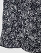 Langer, marineblauer Mädchenrock mit Tattoo-Print-6