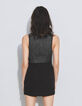 Pure Edition Lurex-Damentop aus Zierstrick in Schwarz-3