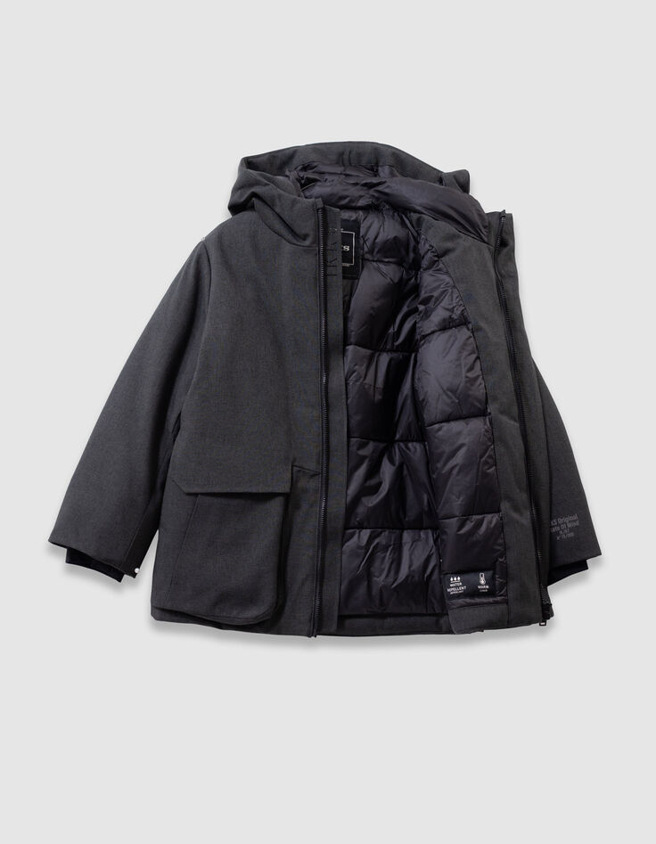 Parka gris interior acolchado niño-8 Parka gris interior acolchado niño-8