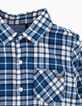 Boys&rsquo; navy check print shirt-6
